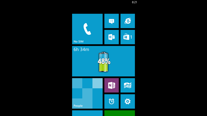 Visualizzare percentuale batteria Windows Phone