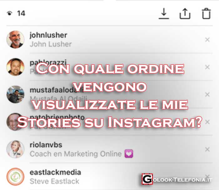 ordine visualizzazione stories instagram